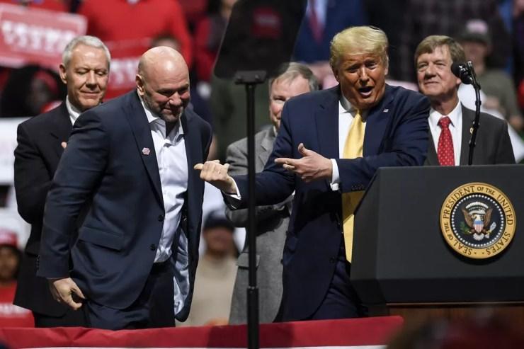Dana White e Donald Trump são amigos de longa data — Foto: AAron Ontiveroz/The Denver Post/Getty Images