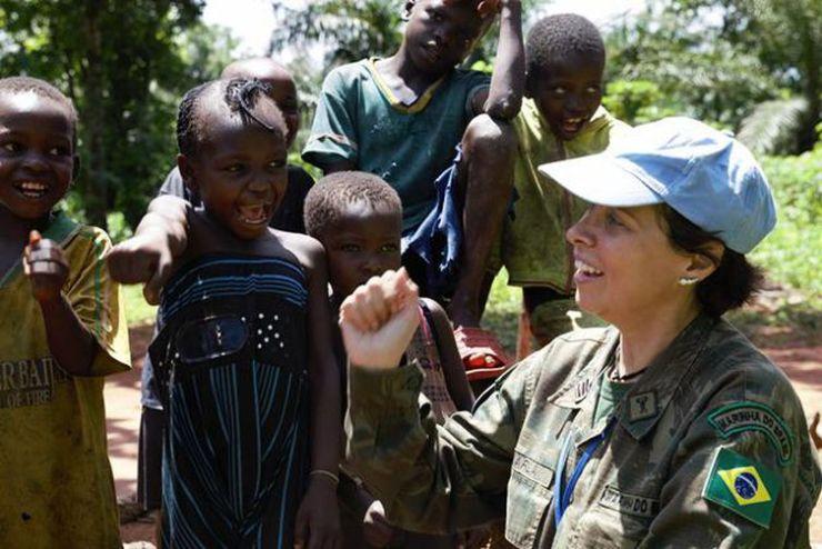 Carla Monteiro de Castro Araújo , 50, é comandante na Missão de Paz da Organização das Nações Unidas na República Centro-Africana