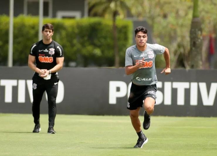 Roni volta aos treinos no Corinthians — Foto: Rodrigo Coca/Ag. Corinthians
