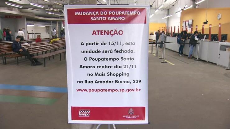 Poupatempo muda de endereço — Foto: Reprodução/TV Globo