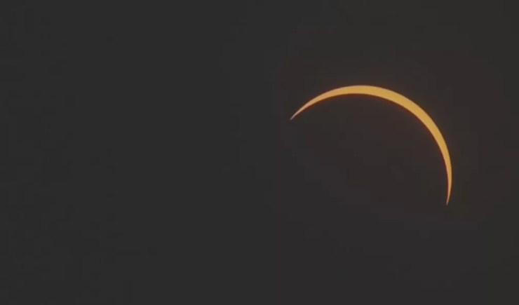 Eclipse em sua 'quase' totalidade (Foto: Nasa/Reprodução)