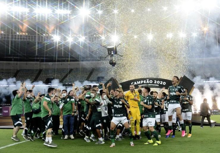 Palmeiras foi campeão da Libertadores de 2020 em janeiro — Foto: André Durão