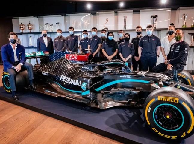 Mercedes promoveu iniciativas de inclusão e diversidade na F1 ao longo de 2021 — Foto: Divulgação