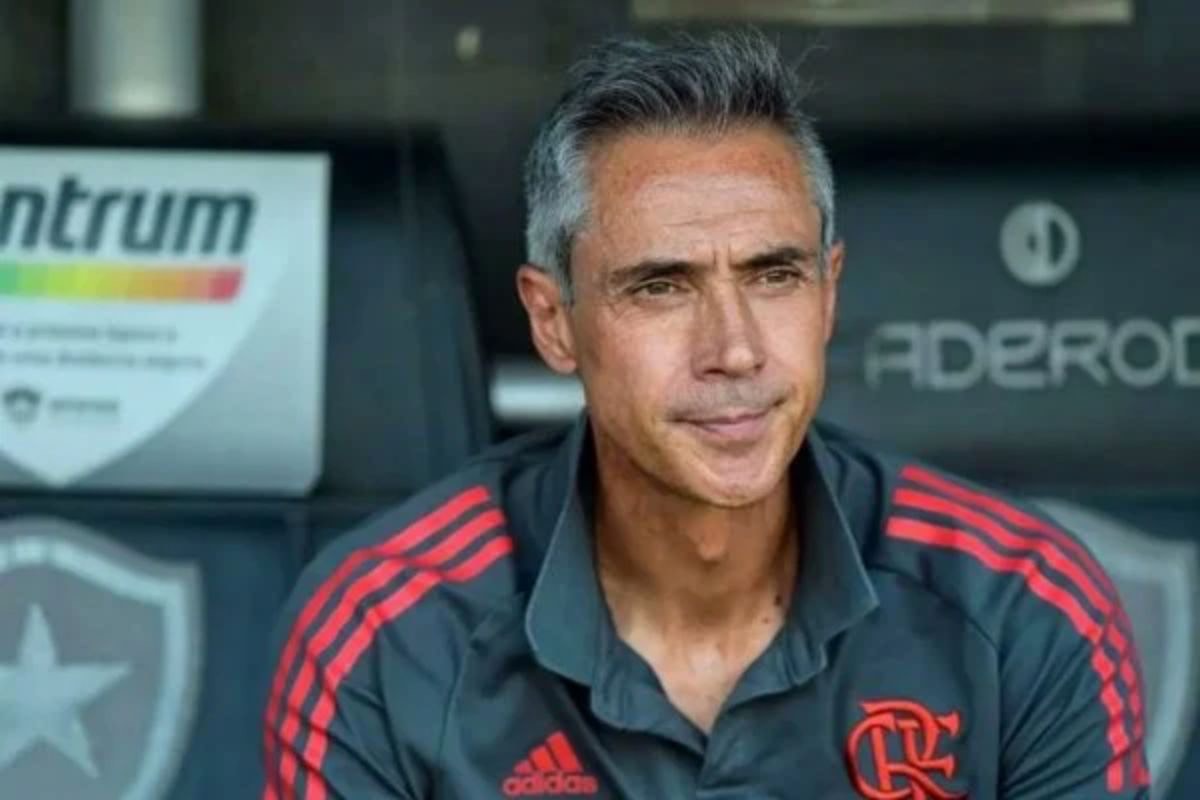Paulo Sousa comandava o Flamengo. Imagem: reprodução/Twitter @realfutebolnews