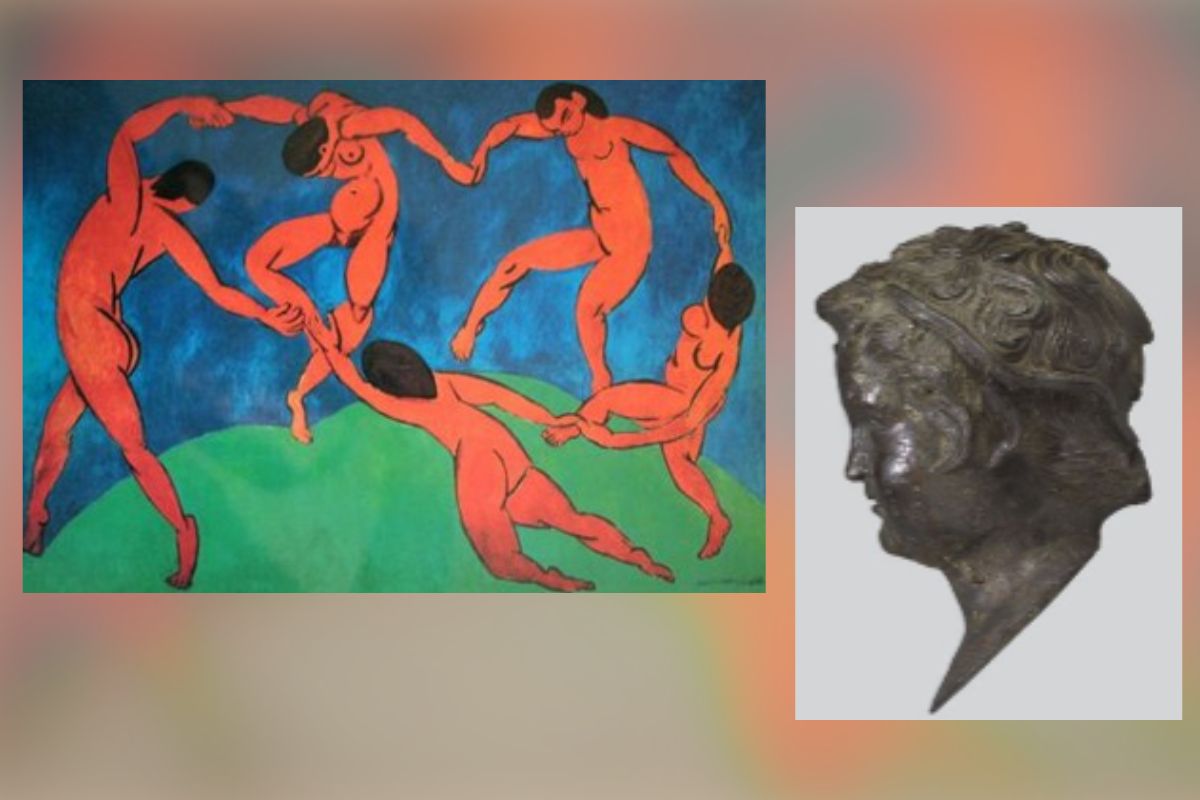Henri Matisse – A Dança (1910) / Escultura renascentista atribuída a Donatello - Imagem: Reprodução