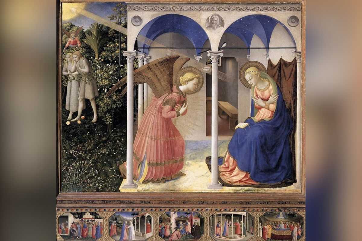 A Anunciação (c. 1435), de Fra Angelico - Imagem: Reprodução / Wikipédia