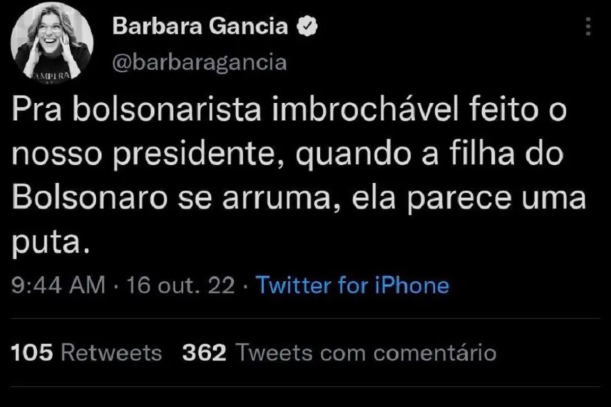 tuite-barbara-gancia-jornalista-filha-bolsonaro