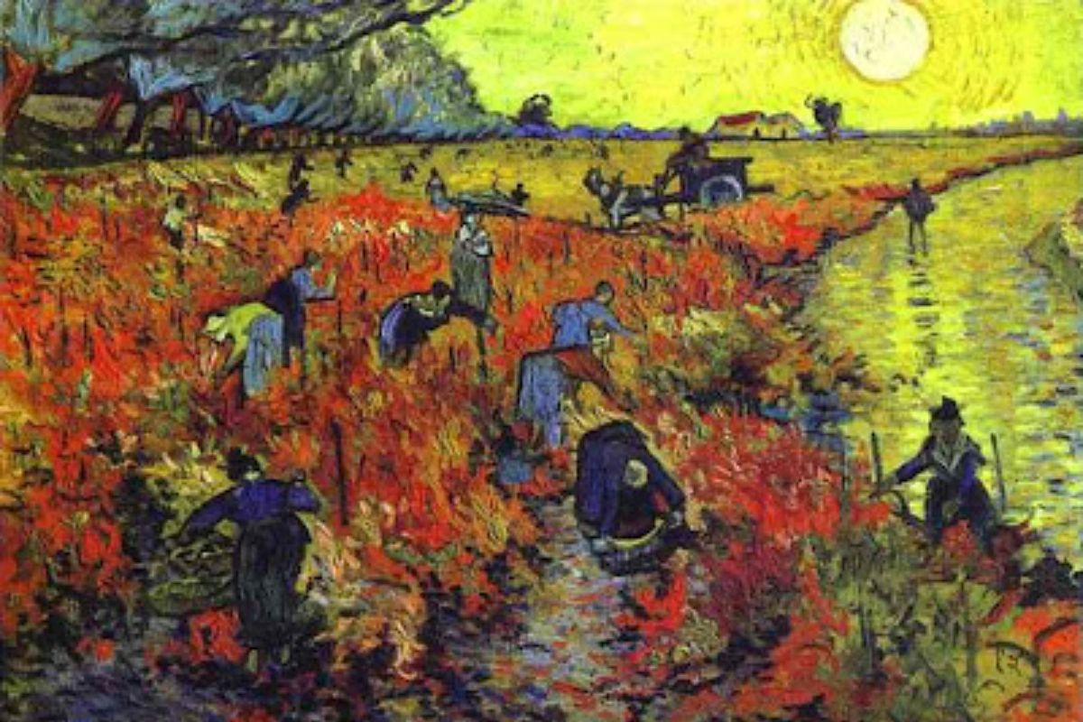 A Vinha Encarnada, de Van Gogh. Única obra vendida por Van Gogh em vida - Imagem: Reprodução